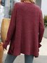 Frühling/Herbst Wickeln Weit Lässig Unifarben Poncho