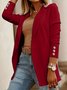 Weit Lässig Schnalle Unifarben Blazer