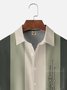Herren Farbblock Gestreift Lässig Atmungsaktiv Kurzarm Bowling-Shirts