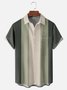 Herren Farbblock Gestreift Lässig Atmungsaktiv Kurzarm Bowling-Shirts