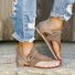 Damen Retro Sandale mit Zebra Print