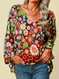 Retro Langarm Shirts mit Print