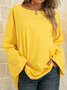 Weite Lässige Blusen&Shirts Damen Unifarben