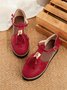 Damen Schnalle Fransen Schuhe