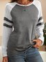 Rundhals Retro T-Shirt mit Langarm
