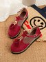 Damen Schnalle Fransen Schuhe