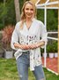 Print Langarm Bluse