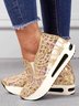 Fashion Paillette Atmungsaktiv Mesh Slip On Plateau Sneakers