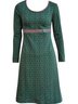 Modetalente kleider damen Grün Baumwollgemisch Freizeitkleid