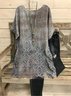 Große Größen Retro Böhmisch Urlaub Lässig Normal Rundhals Kurzarm Weberei Kleid