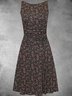 Print Ärmelloses Kleid mit Rundhals