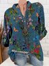 Geblümt Urlaub Stehkragen Shirts & Blusen&Shirts