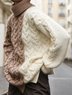 Lässig Baumwollmischung Rollkragen Pullover