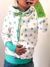 Retro Print Kapuze Stern Sweatshirts