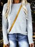 Langarm Baumwollgemischer Pullover