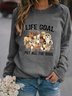 Langarm Lässiges Sweatshirts mit Rundhals