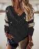 V-Ausschnitt Locker Blusen & Shirts