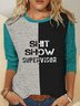 Lässig Buchstabe Locker Shirts & Blusen