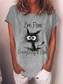 Damen I'm fein es ist fein alles ist fein Lässig T-Shirt