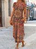 Böhmisch Kurzarm Stricken Kleid