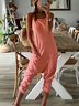Karree-Ausschnitt Passen Lässig Jumpsuit