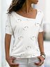 Lässig Herz/Herz T-Shirt