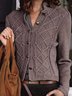 Damen Lässig Unifarben Herbst Acryl Weit Langarm H-Linie Regelmäßig Regelmäßig Größe Pullover Mantel