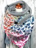 Retro Frühling Farbverlauf Muster Wicking Zuhause Standard Polyester Baumwolle Schal Regelmäßig Schal für Damen
