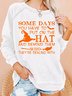 Damen Lustig Halloween Briefdruck Lässig Sweatshirt