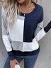 Rundhals Lässig Weit Pullover