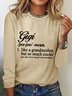 Damen Lustig Gigi mögen A Oma aber so Viel cooler Einfach Langarm Oberteile