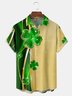 NS. Patricks Day Brusttasche Kurzarm Lässig Bluse