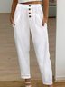 Schnalle Baumwolle Lässig Unifarben Patchwork Spitze Hose