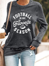 Lässig Buchstabenmuster Sweatshirt
