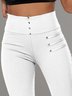Regelmäßige Passform Unifarben Freizeithose