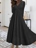 V-Ausschnitt Freizeitkleid Mit Nein