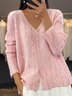 Lässig Glitzernd Strickjacke