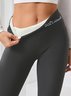 Lässig Unifarben Fest Leggings