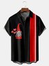 NS Valentinstag Tag Gnom Herz Brusttasche Kurzarm Bowling Bluse